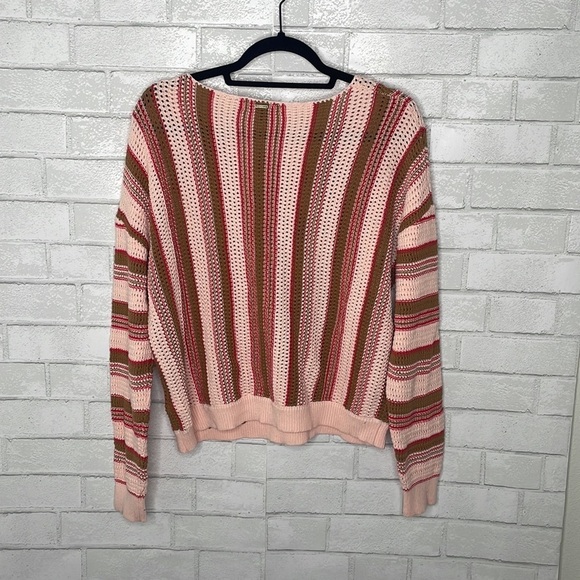 Rusty Striped Colorful Long Sleeve Sweater - Picture 6 of 10